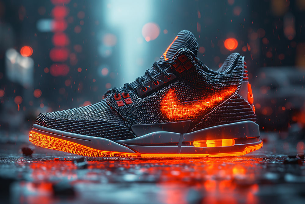 Midjourney: Neon Nikes