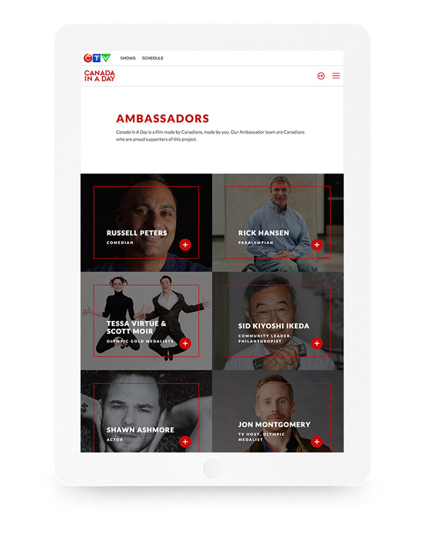 The Ambassadors gallery on a tablet