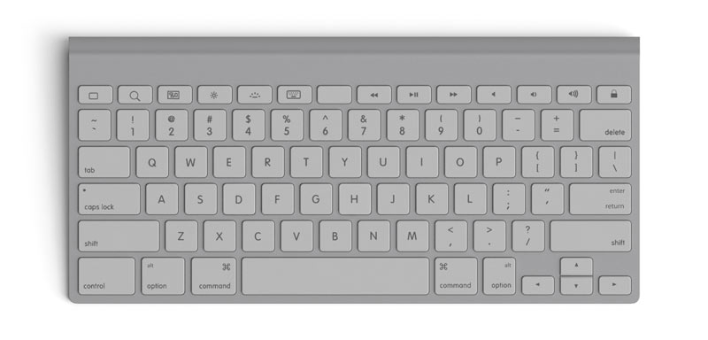 Animation of a keyboard with the D and H keys highlighted