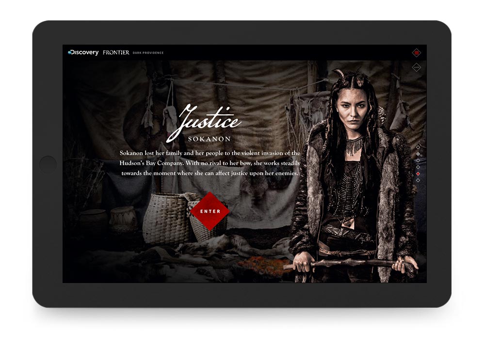A character scene on a tablet
