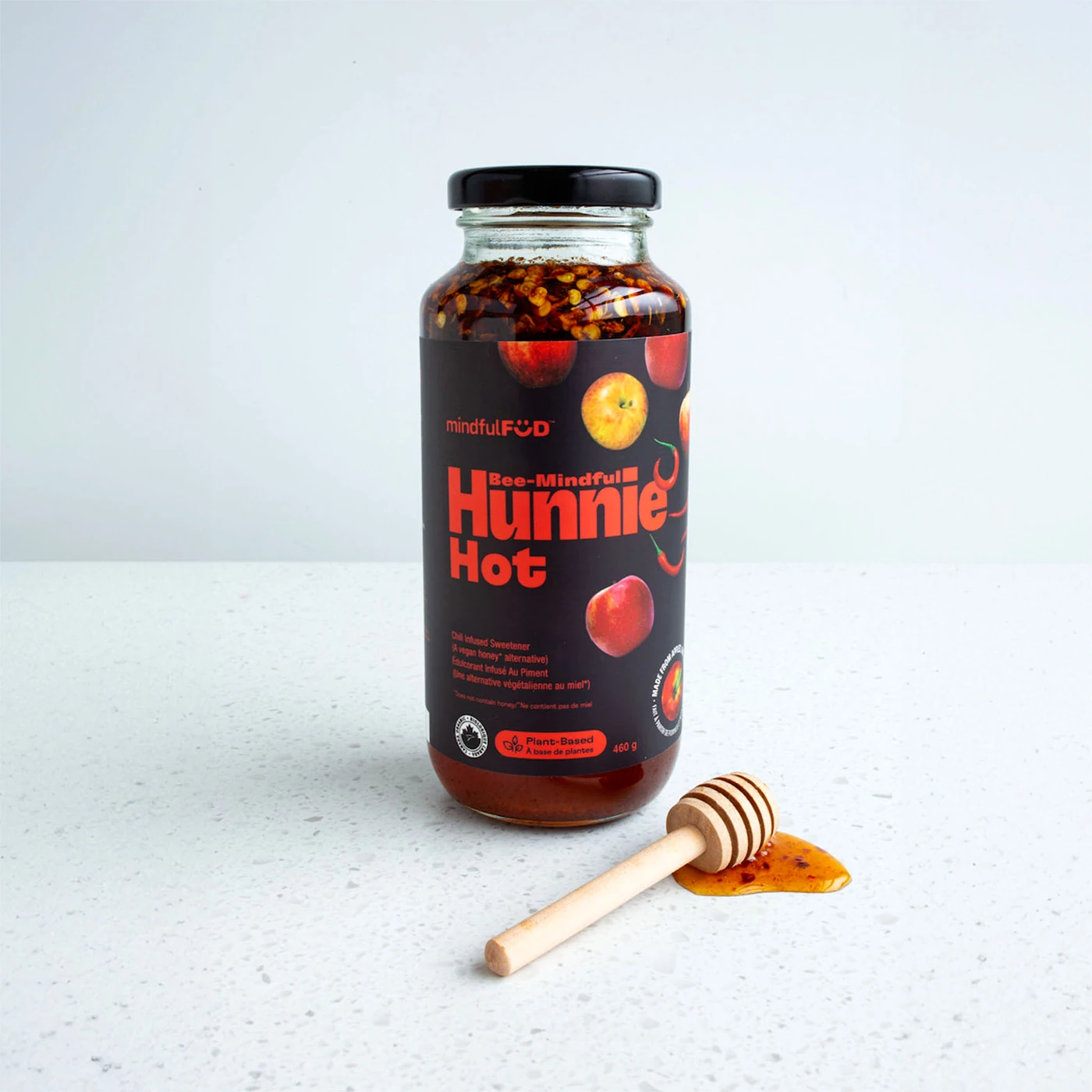 The Hunnie Hot jar in its new label design