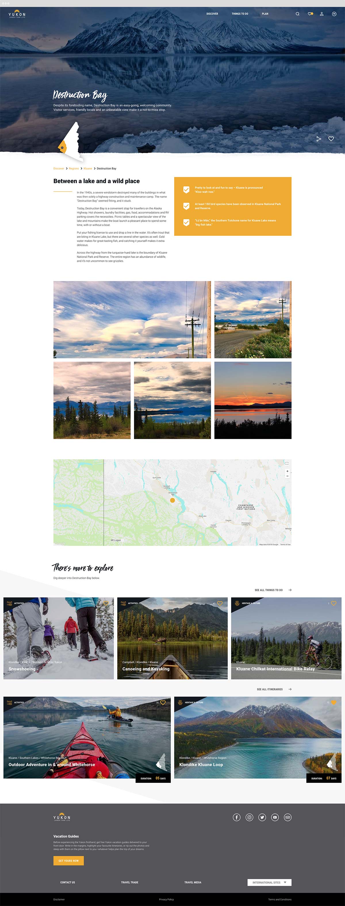 The full community page design, top to bottom