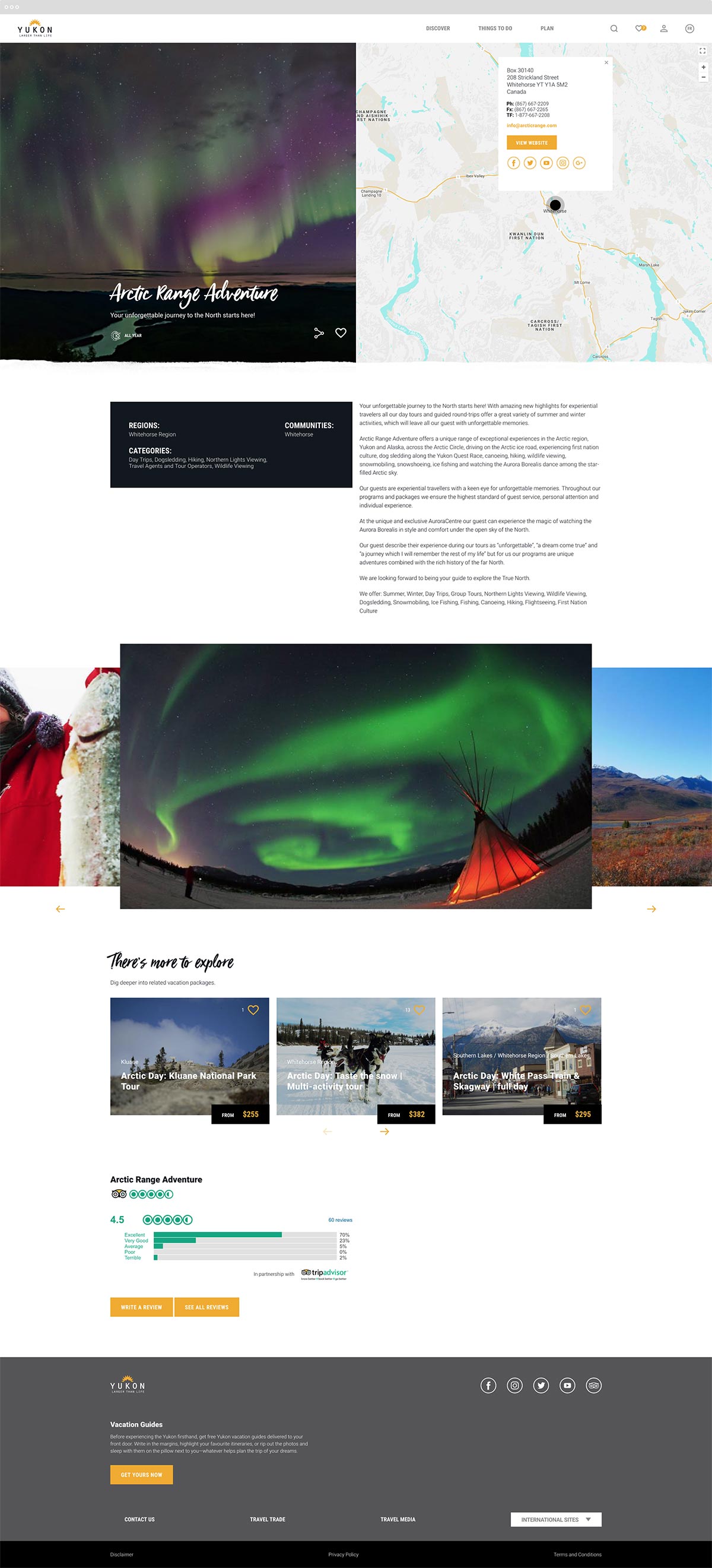 The full local-business page design, top to bottom